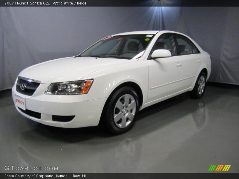 Arctic White / Beige 2007 Hyundai Sonata GLS
