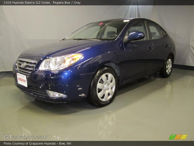 Regatta Blue / Gray 2009 Hyundai Elantra GLS Sedan