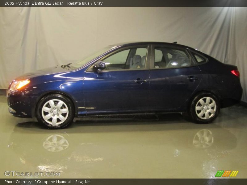 Regatta Blue / Gray 2009 Hyundai Elantra GLS Sedan