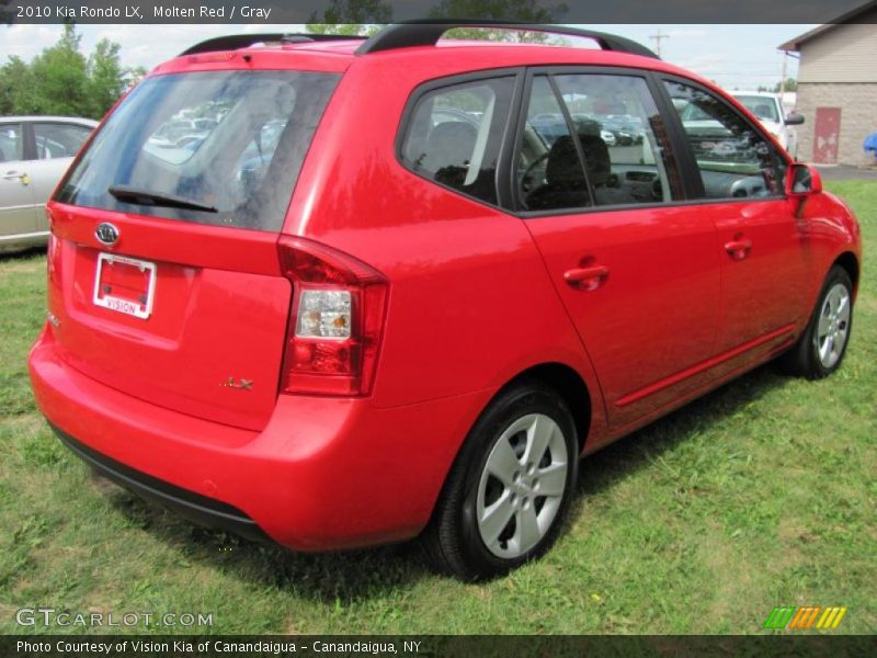 Molten Red / Gray 2010 Kia Rondo LX