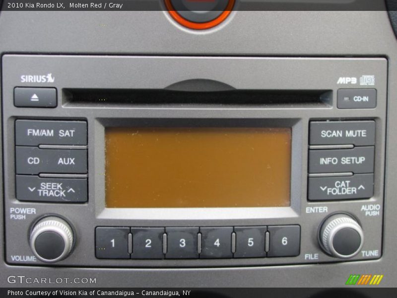 Molten Red / Gray 2010 Kia Rondo LX