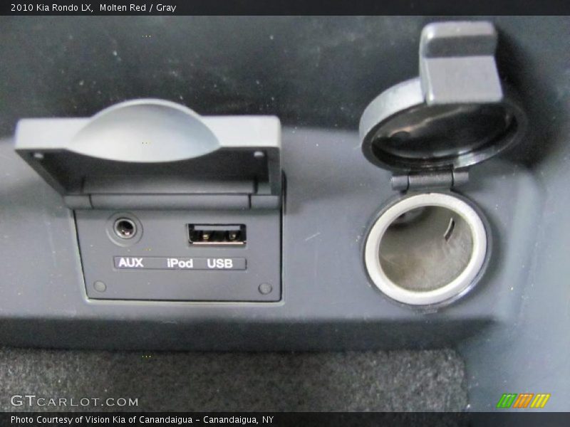 Molten Red / Gray 2010 Kia Rondo LX