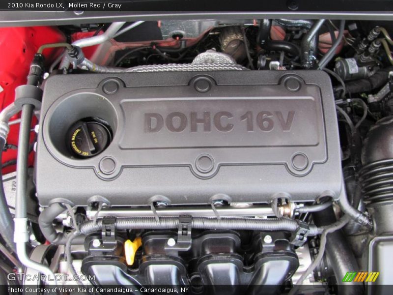Molten Red / Gray 2010 Kia Rondo LX