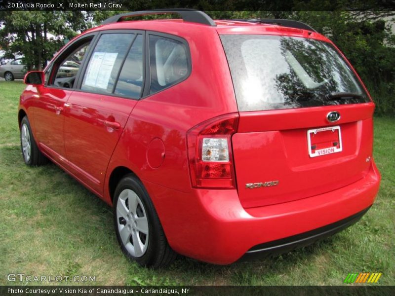 Molten Red / Gray 2010 Kia Rondo LX