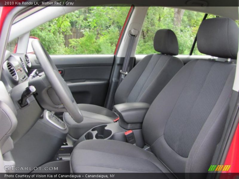 Molten Red / Gray 2010 Kia Rondo LX