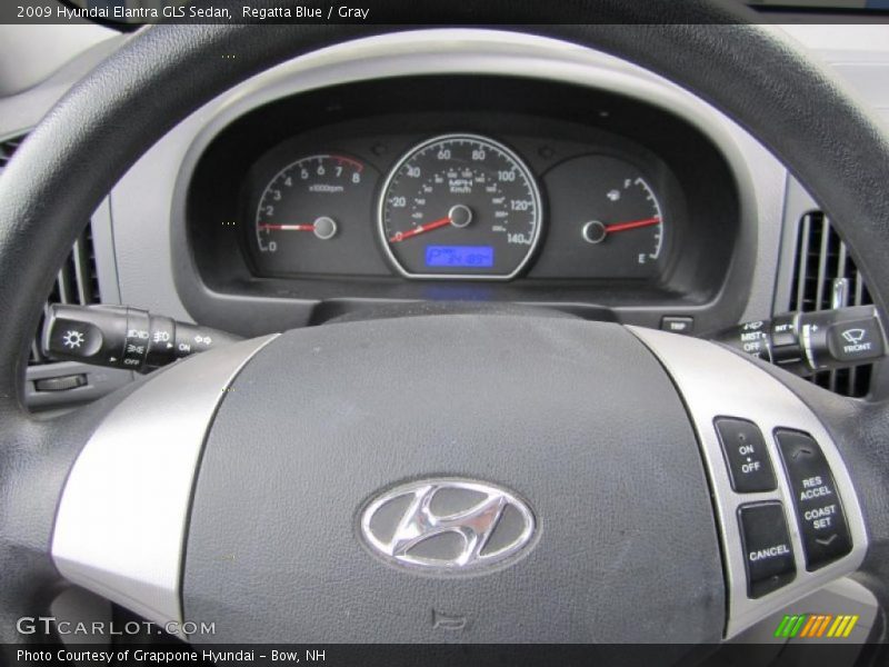 Regatta Blue / Gray 2009 Hyundai Elantra GLS Sedan