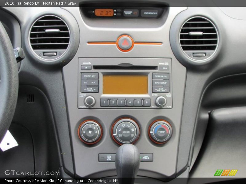 Molten Red / Gray 2010 Kia Rondo LX