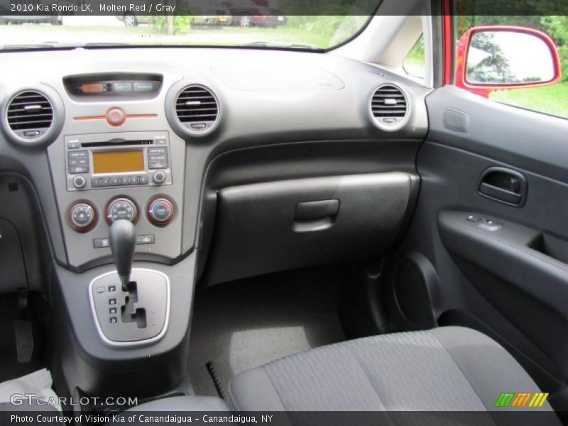 Molten Red / Gray 2010 Kia Rondo LX
