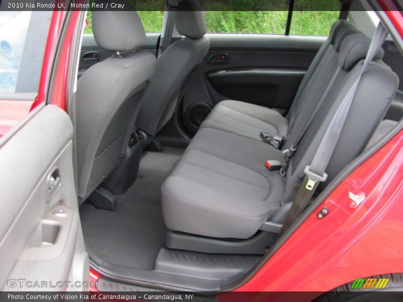 Molten Red / Gray 2010 Kia Rondo LX