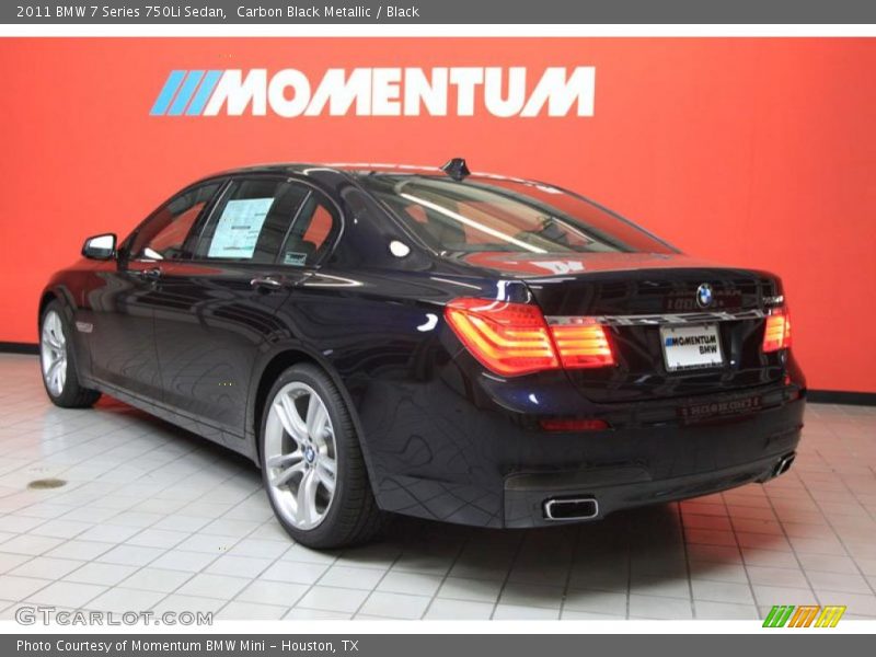 Carbon Black Metallic / Black 2011 BMW 7 Series 750Li Sedan