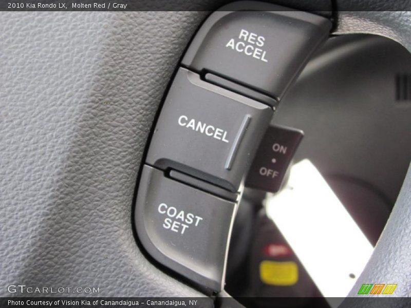 Molten Red / Gray 2010 Kia Rondo LX