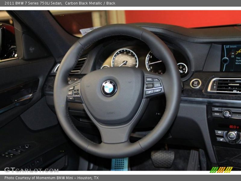Carbon Black Metallic / Black 2011 BMW 7 Series 750Li Sedan