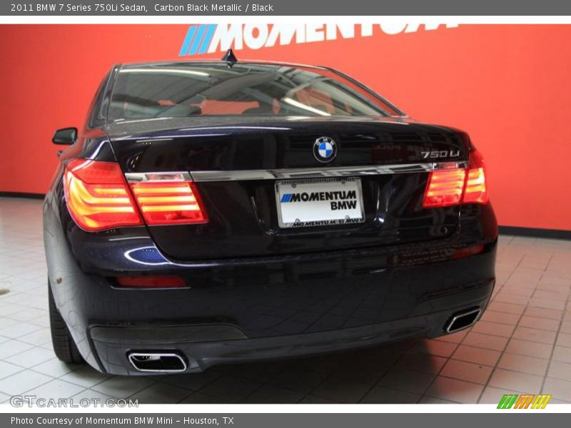 Carbon Black Metallic / Black 2011 BMW 7 Series 750Li Sedan