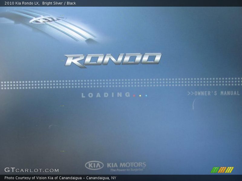 Bright Silver / Black 2010 Kia Rondo LX