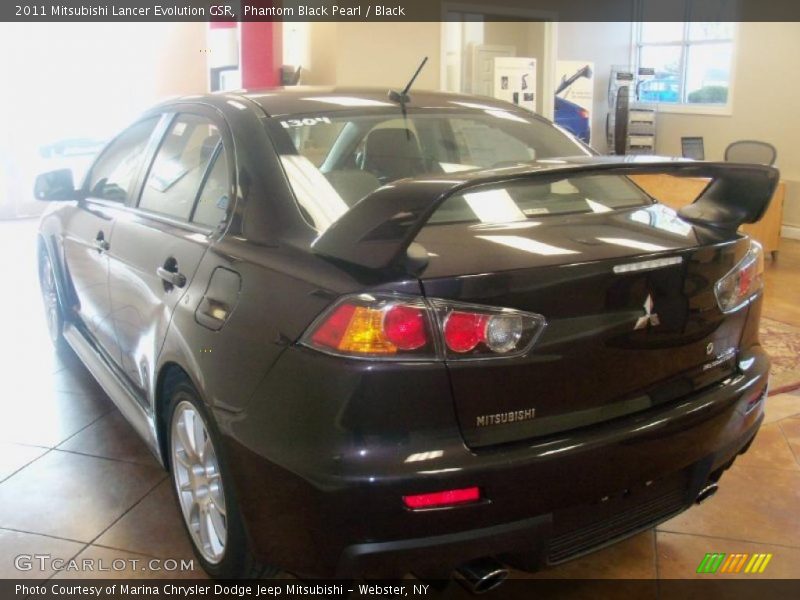 Phantom Black Pearl / Black 2011 Mitsubishi Lancer Evolution GSR