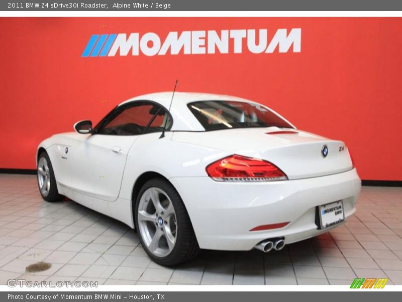 Alpine White / Beige 2011 BMW Z4 sDrive30i Roadster