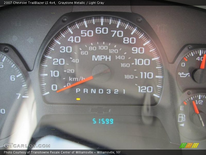 Graystone Metallic / Light Gray 2007 Chevrolet TrailBlazer LS 4x4