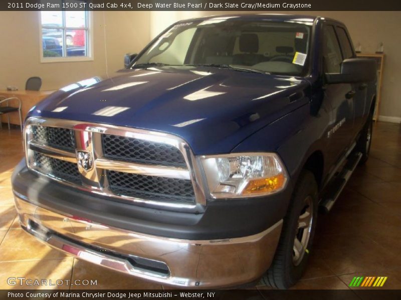 Deep Water Blue Pearl / Dark Slate Gray/Medium Graystone 2011 Dodge Ram 1500 ST Quad Cab 4x4