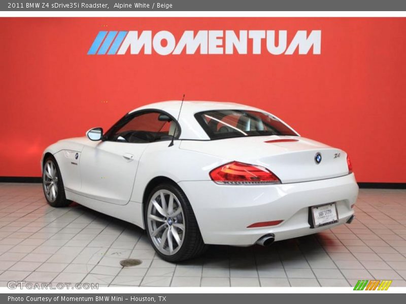 Alpine White / Beige 2011 BMW Z4 sDrive35i Roadster