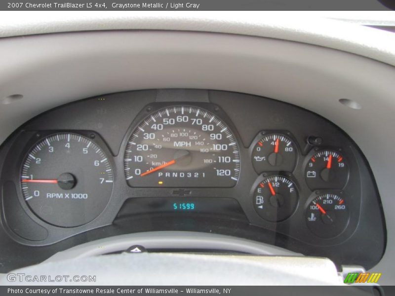Graystone Metallic / Light Gray 2007 Chevrolet TrailBlazer LS 4x4