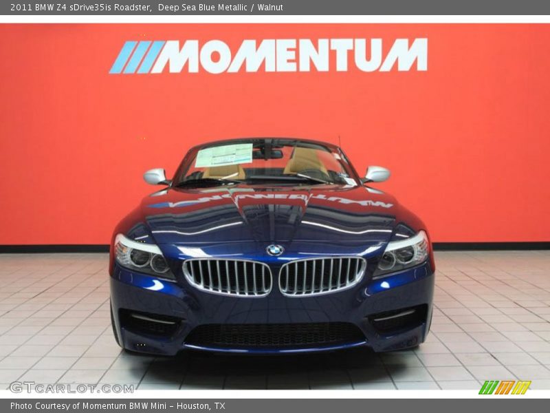 Deep Sea Blue Metallic / Walnut 2011 BMW Z4 sDrive35is Roadster