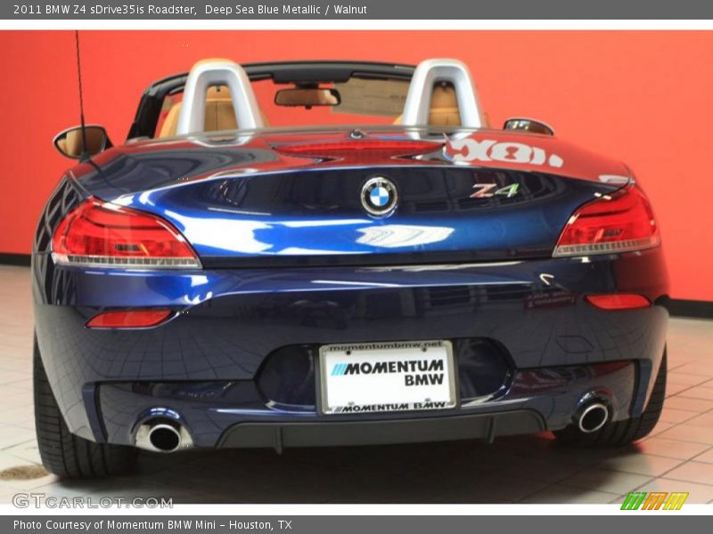 Deep Sea Blue Metallic / Walnut 2011 BMW Z4 sDrive35is Roadster