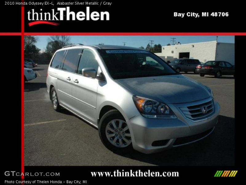 Alabaster Silver Metallic / Gray 2010 Honda Odyssey EX-L