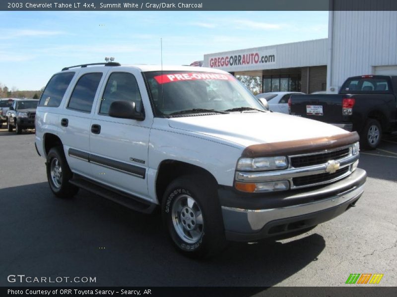 Summit White / Gray/Dark Charcoal 2003 Chevrolet Tahoe LT 4x4