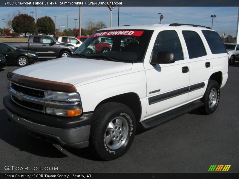 Summit White / Gray/Dark Charcoal 2003 Chevrolet Tahoe LT 4x4