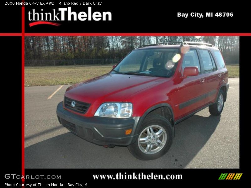 Milano Red / Dark Gray 2000 Honda CR-V EX 4WD