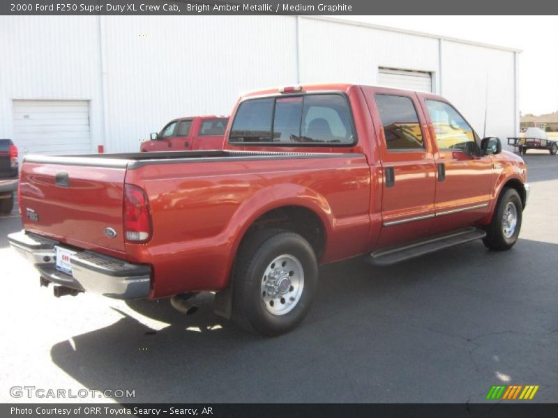 Bright Amber Metallic / Medium Graphite 2000 Ford F250 Super Duty XL Crew Cab