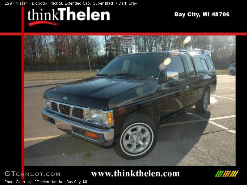 Super Black / Dark Gray 1997 Nissan Hardbody Truck SE Extended Cab