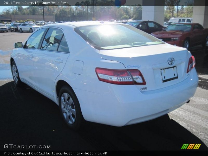 Super White / Ash 2011 Toyota Camry LE