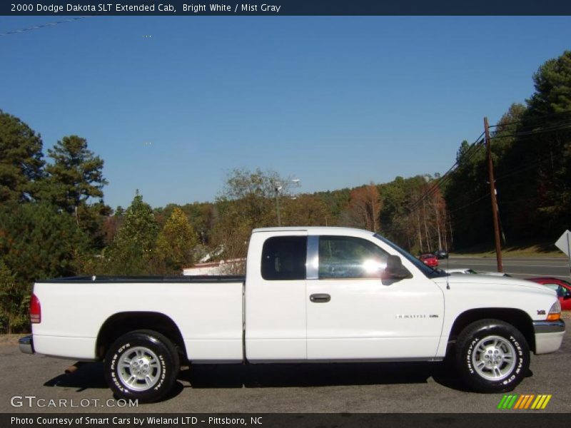 Bright White / Mist Gray 2000 Dodge Dakota SLT Extended Cab