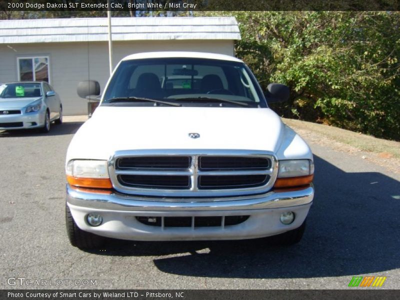 Bright White / Mist Gray 2000 Dodge Dakota SLT Extended Cab