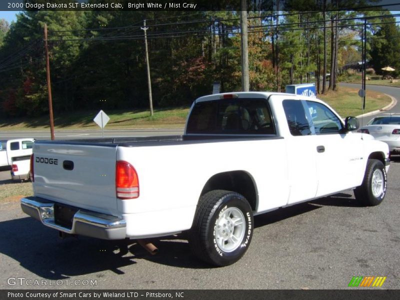 Bright White / Mist Gray 2000 Dodge Dakota SLT Extended Cab
