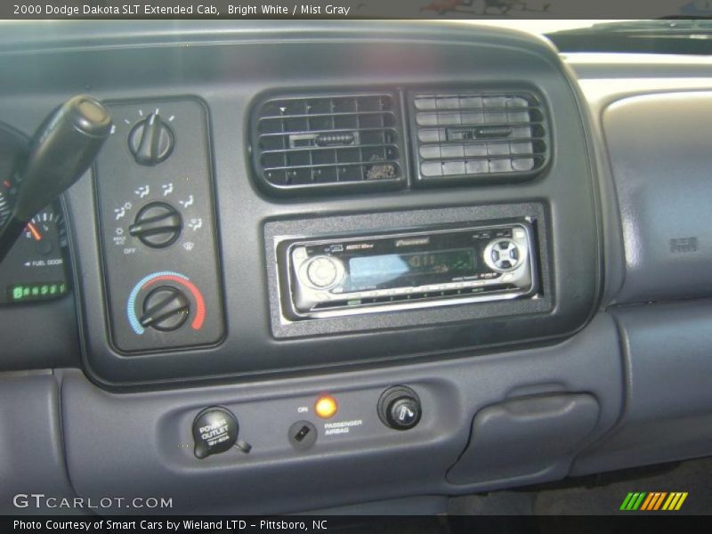 Bright White / Mist Gray 2000 Dodge Dakota SLT Extended Cab
