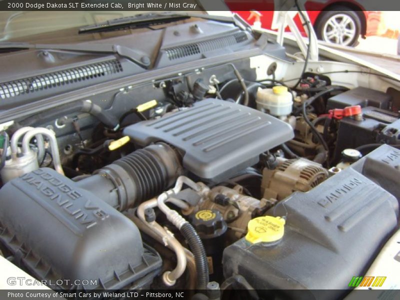 Bright White / Mist Gray 2000 Dodge Dakota SLT Extended Cab