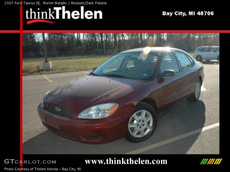 Merlot Metallic / Medium/Dark Pebble 2007 Ford Taurus SE
