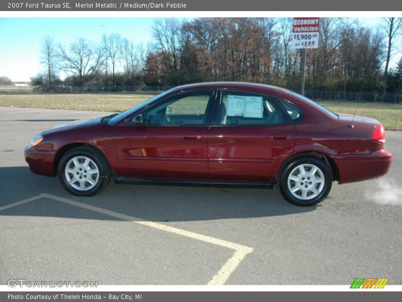 Merlot Metallic / Medium/Dark Pebble 2007 Ford Taurus SE