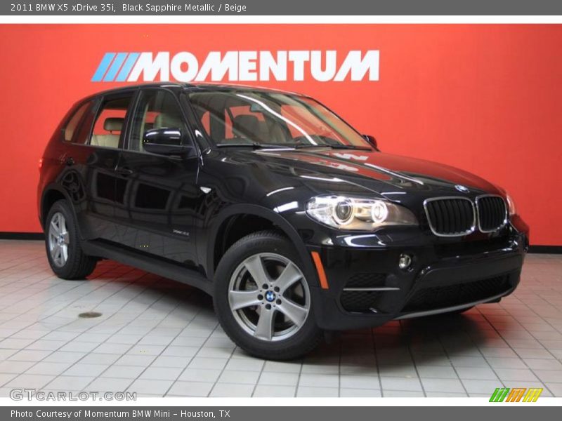 Black Sapphire Metallic / Beige 2011 BMW X5 xDrive 35i