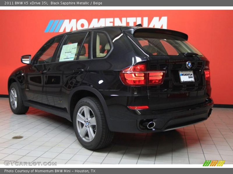 Black Sapphire Metallic / Beige 2011 BMW X5 xDrive 35i