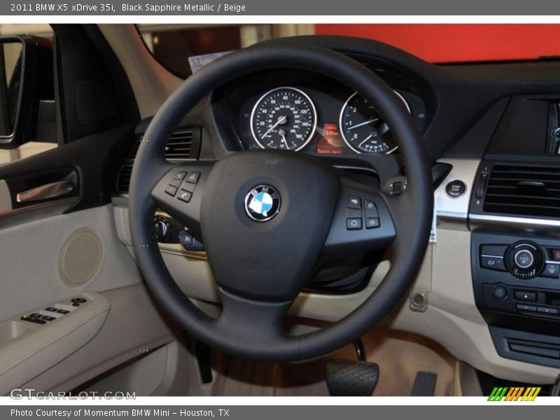 Black Sapphire Metallic / Beige 2011 BMW X5 xDrive 35i