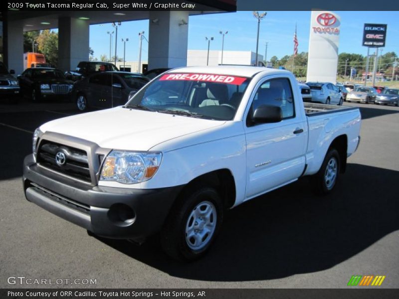 Super White / Graphite Gray 2009 Toyota Tacoma Regular Cab