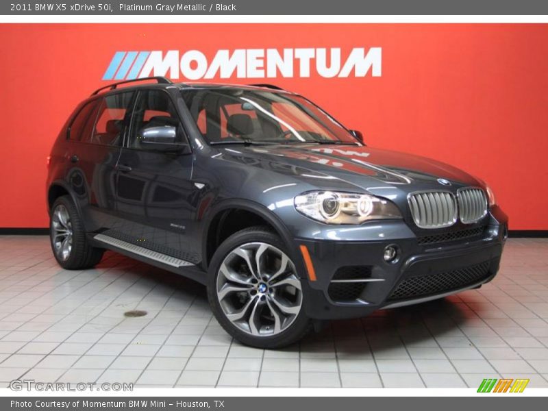 Platinum Gray Metallic / Black 2011 BMW X5 xDrive 50i