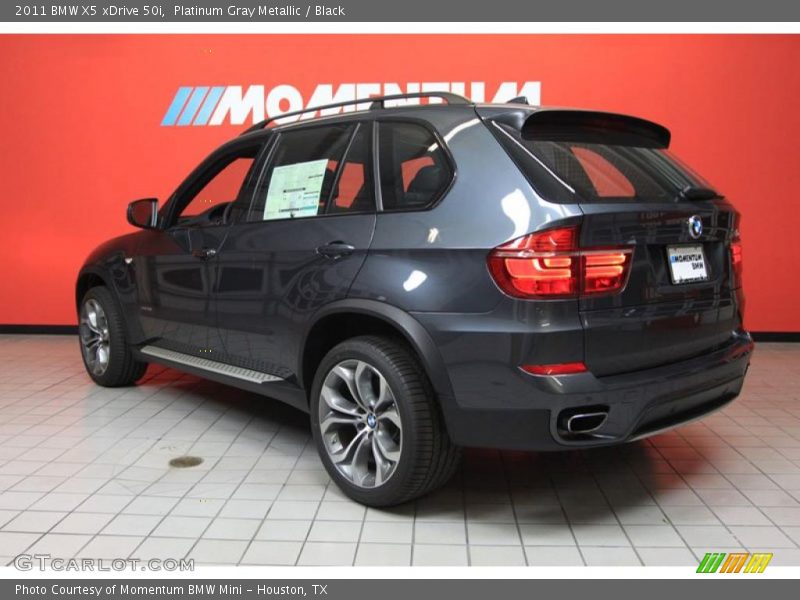 Platinum Gray Metallic / Black 2011 BMW X5 xDrive 50i