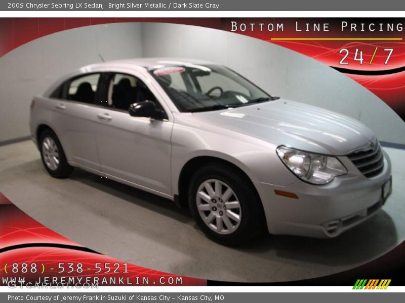 Bright Silver Metallic / Dark Slate Gray 2009 Chrysler Sebring LX Sedan