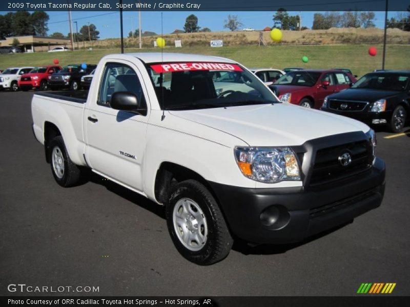 Super White / Graphite Gray 2009 Toyota Tacoma Regular Cab