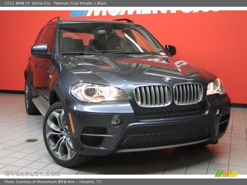 Platinum Gray Metallic / Black 2011 BMW X5 xDrive 50i
