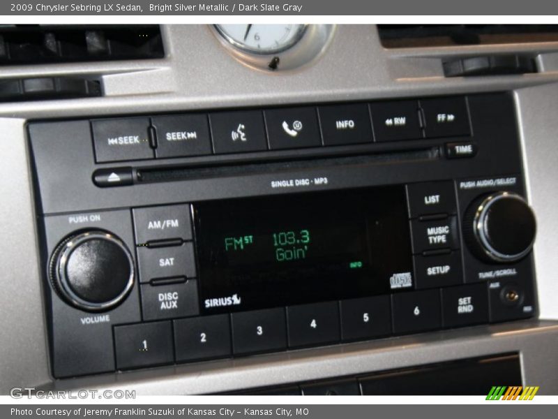 Bright Silver Metallic / Dark Slate Gray 2009 Chrysler Sebring LX Sedan